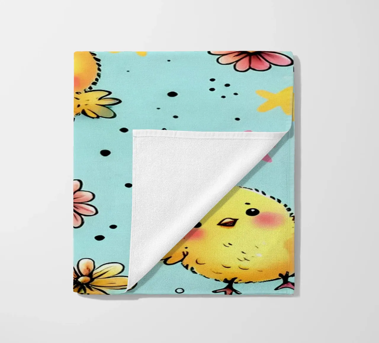 Scarabocchi di pulcini di Pasqua telo mare da Happy Littles