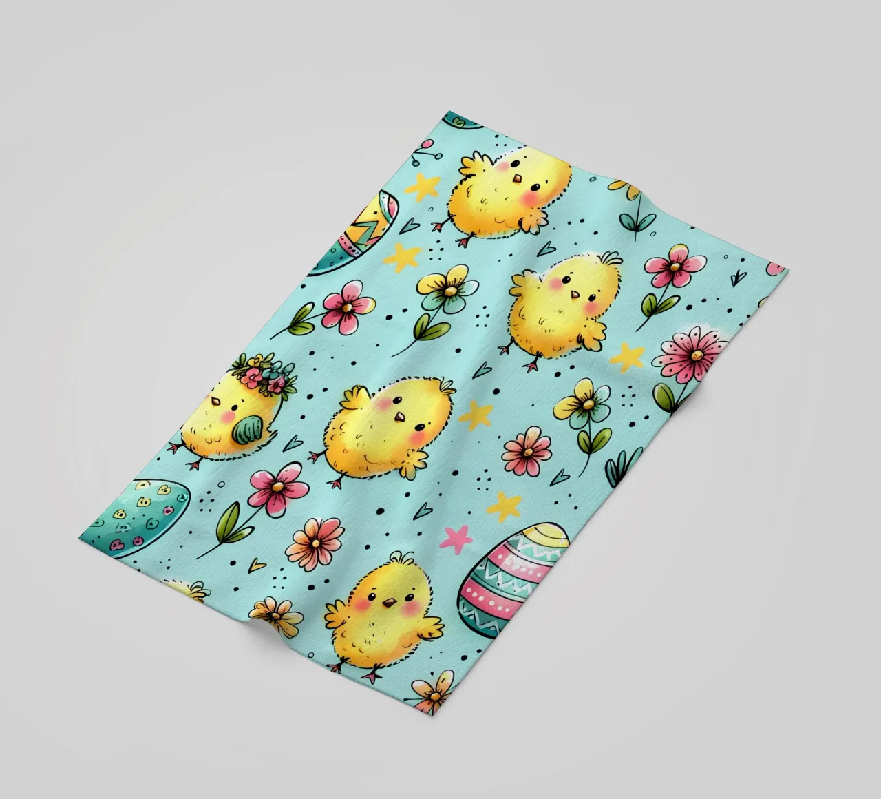 Scarabocchi di pulcini di Pasqua telo mare da Happy Littles