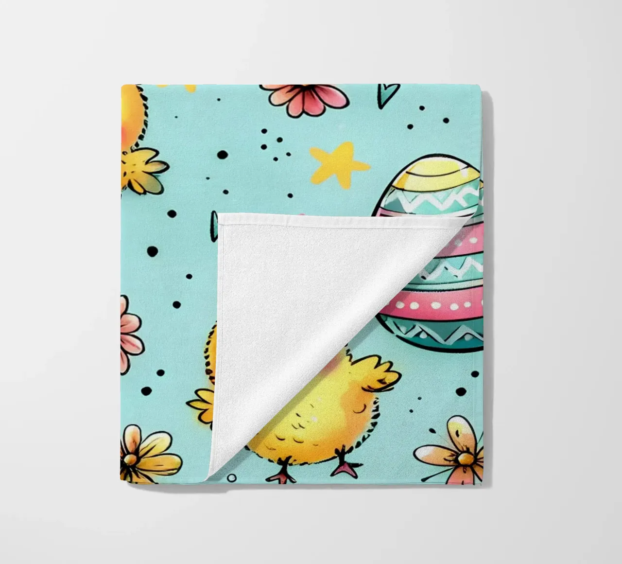 Scarabocchi di pulcini di Pasqua telo mare da Happy Littles