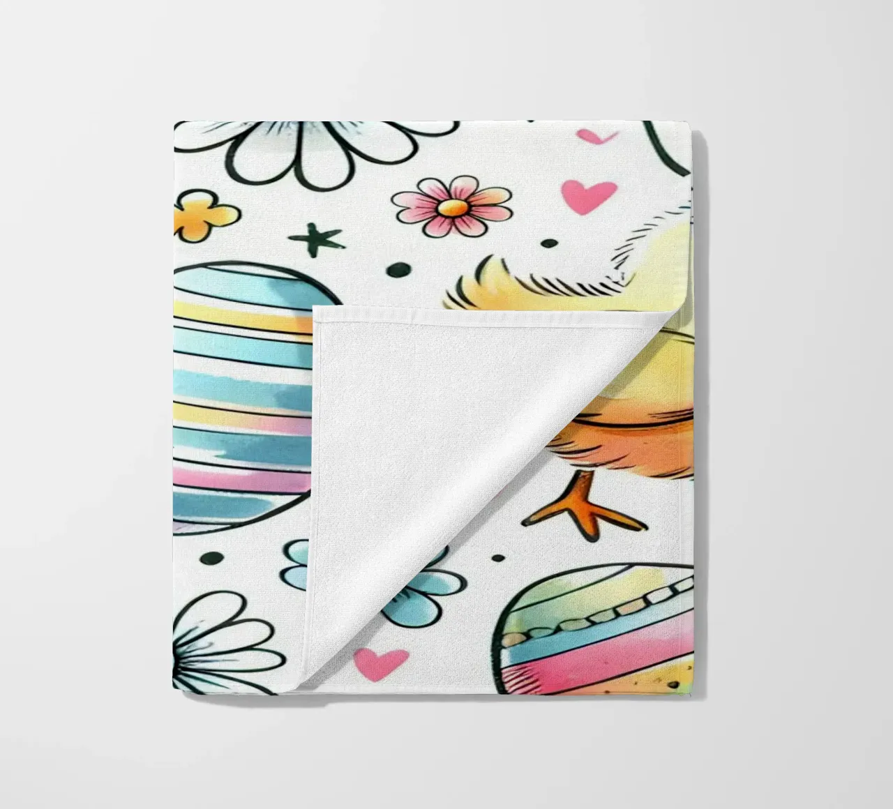 Scarabocchi di pulcini di Pasqua telo mare da Happy Littles