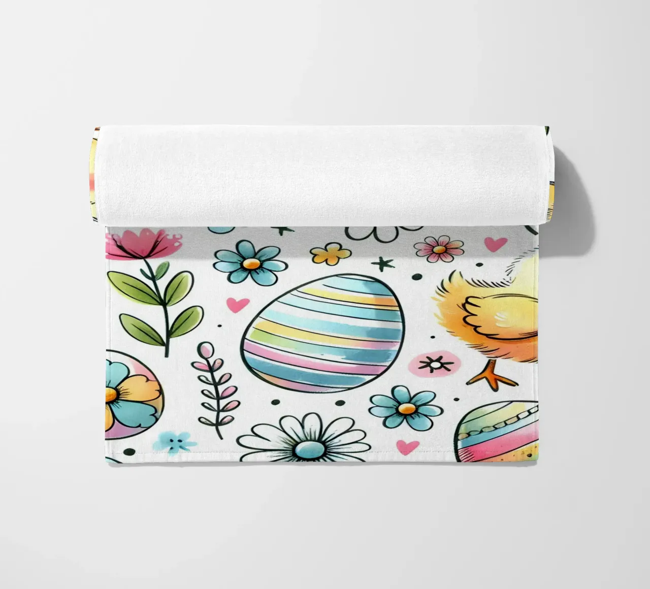 Scarabocchi di pulcini di Pasqua telo mare da Happy Littles