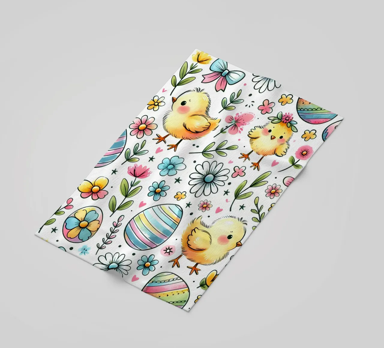 Scarabocchi di pulcini di Pasqua telo mare da Happy Littles