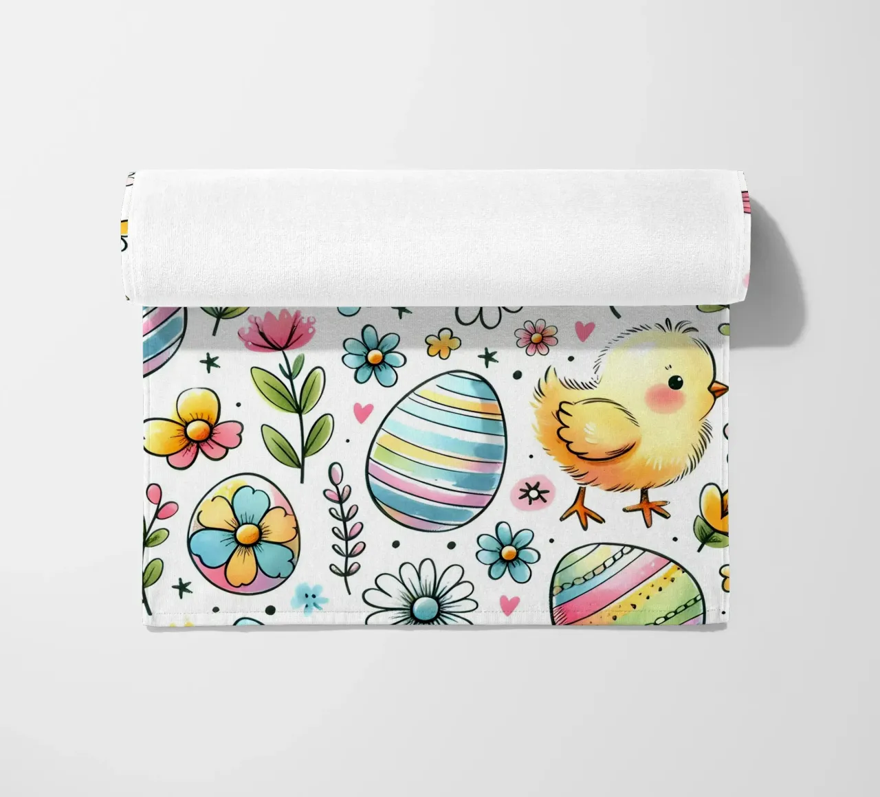 Scarabocchi di pulcini di Pasqua telo mare da Happy Littles