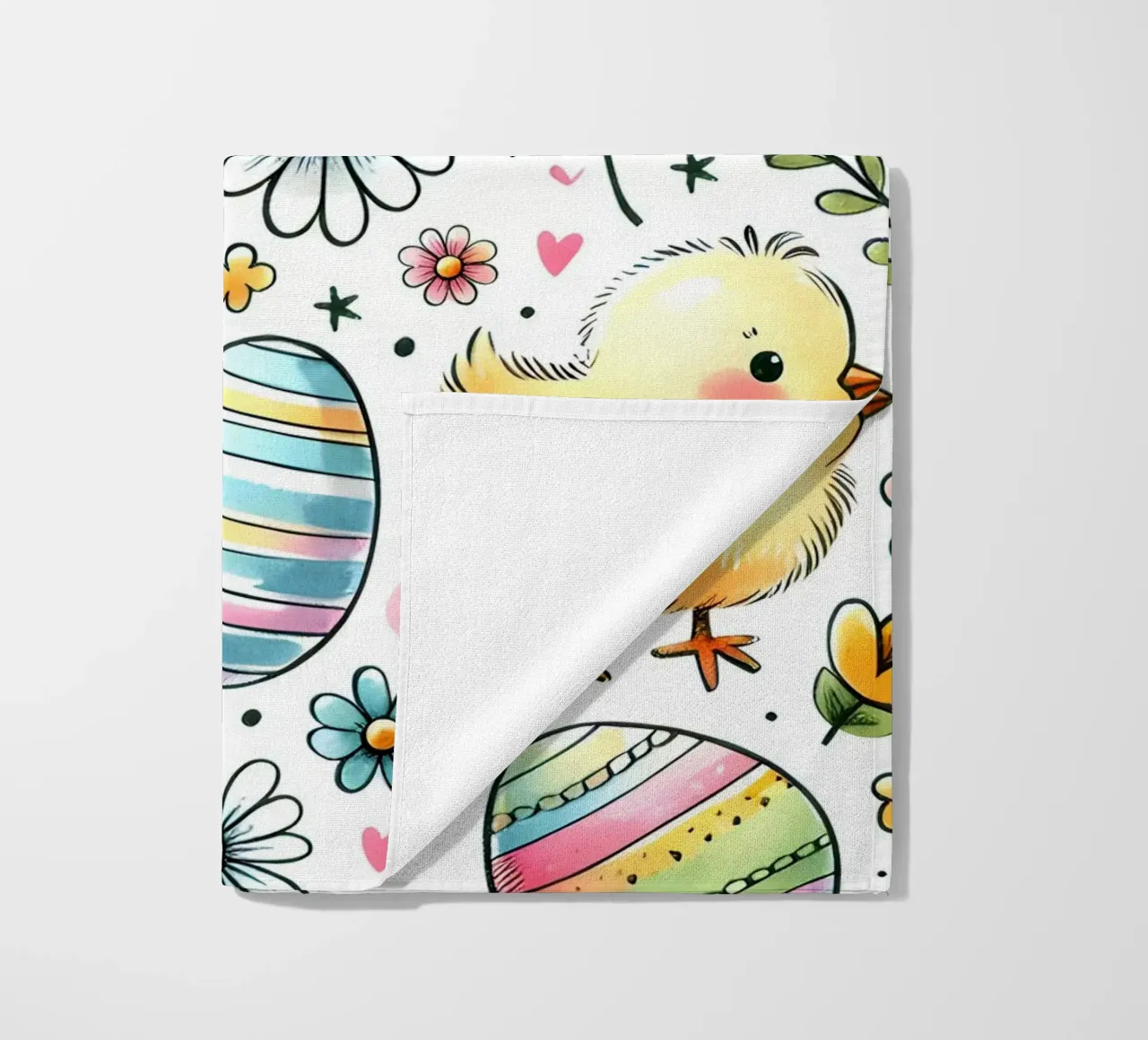 Scarabocchi di pulcini di Pasqua telo mare da Happy Littles