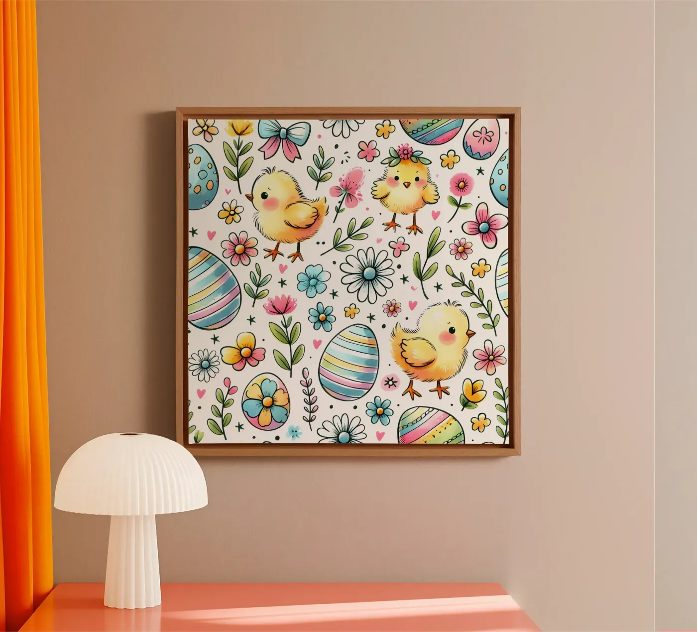 Easter Chicks Doodles canvas by Happy Littles