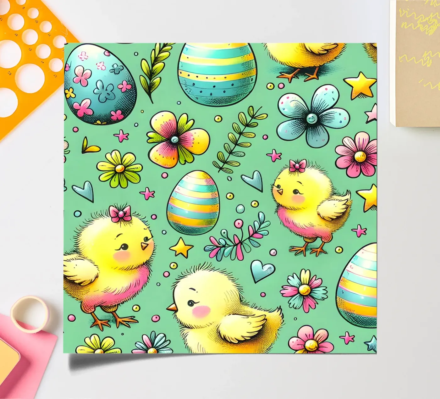 Easter Chicks Doodles sticker sheet by Happy Littles