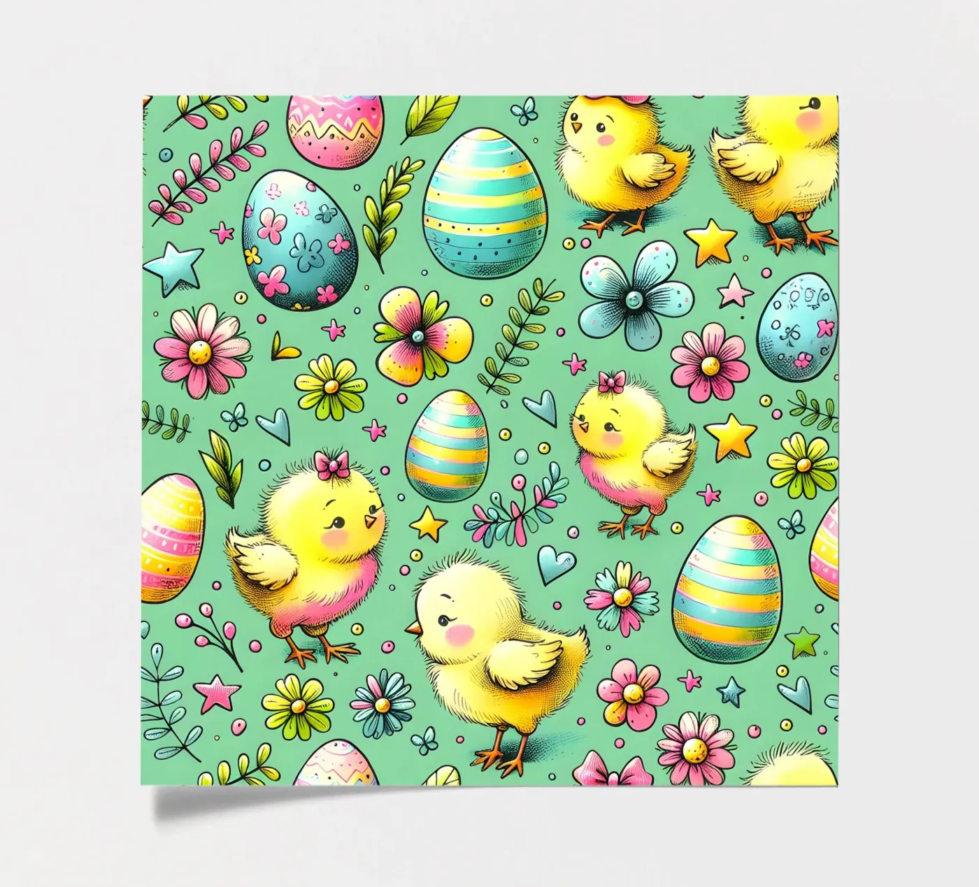 Easter Chicks Doodles sticker sheet by Happy Littles