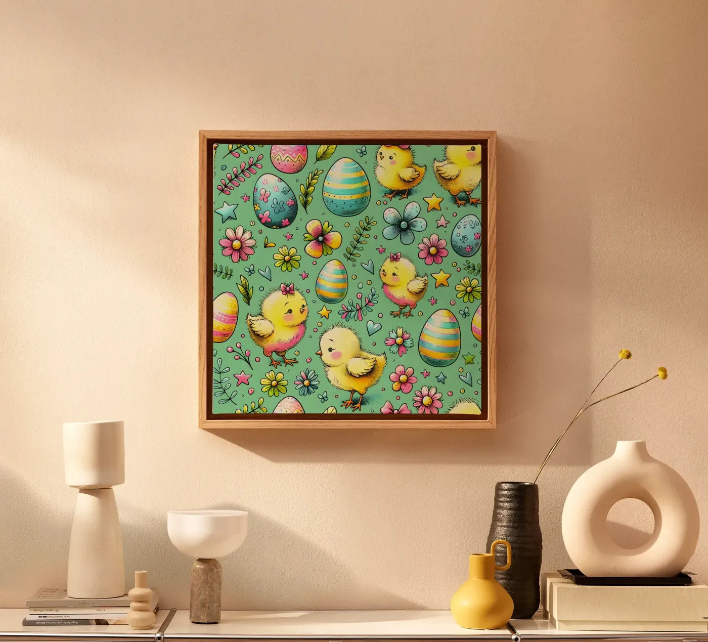 Easter Chicks Doodles canvas by Happy Littles