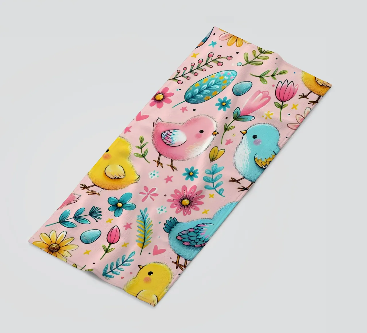 Scarabocchi di pulcini di Pasqua telo mare da Happy Littles