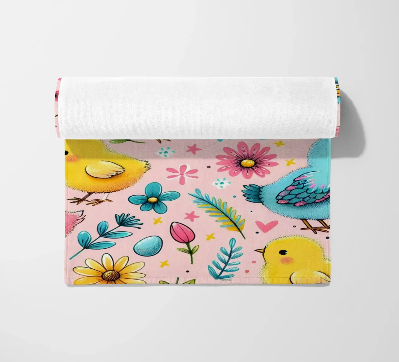 Scarabocchi di pulcini di Pasqua telo mare da Happy Littles