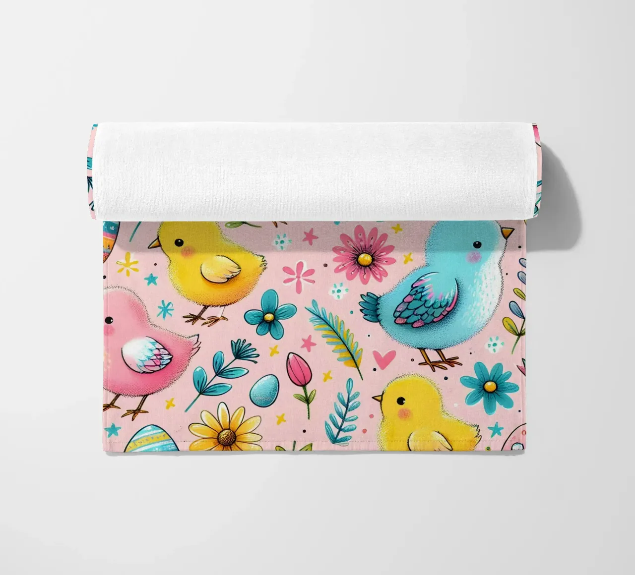 Scarabocchi di pulcini di Pasqua telo mare da Happy Littles