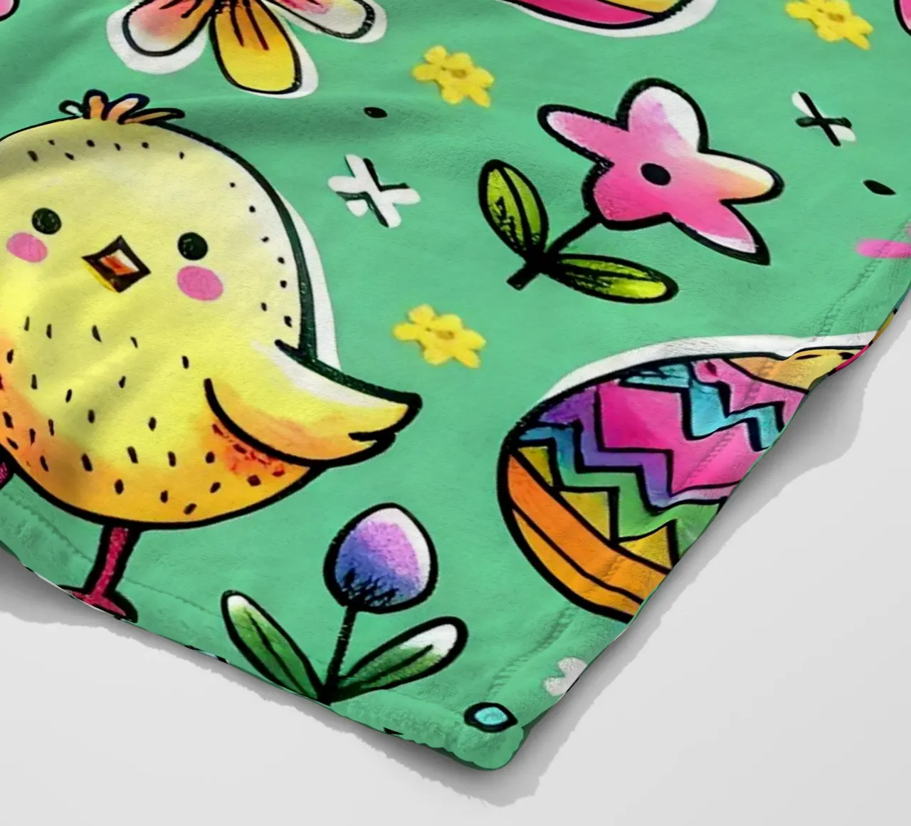 Paaskuikens Doodles fleecedeken van Happy Littles