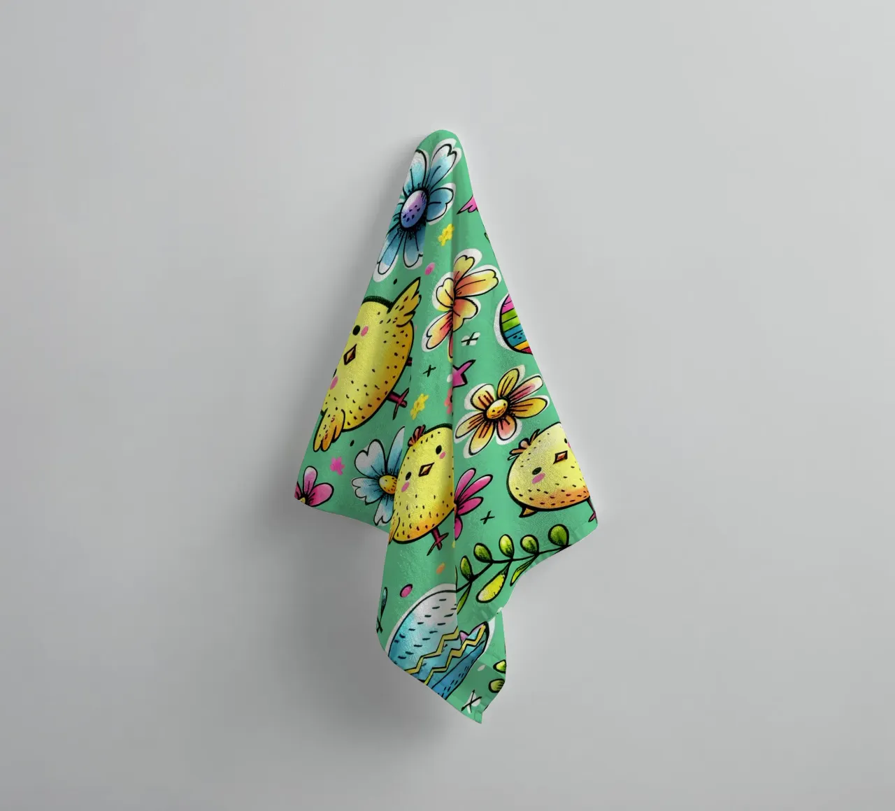 Paaskuikens Doodles badhanddoek van Happy Littles