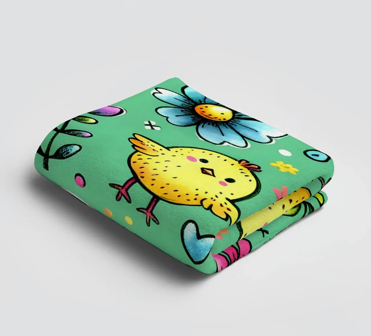 Paaskuikens Doodles badhanddoek van Happy Littles