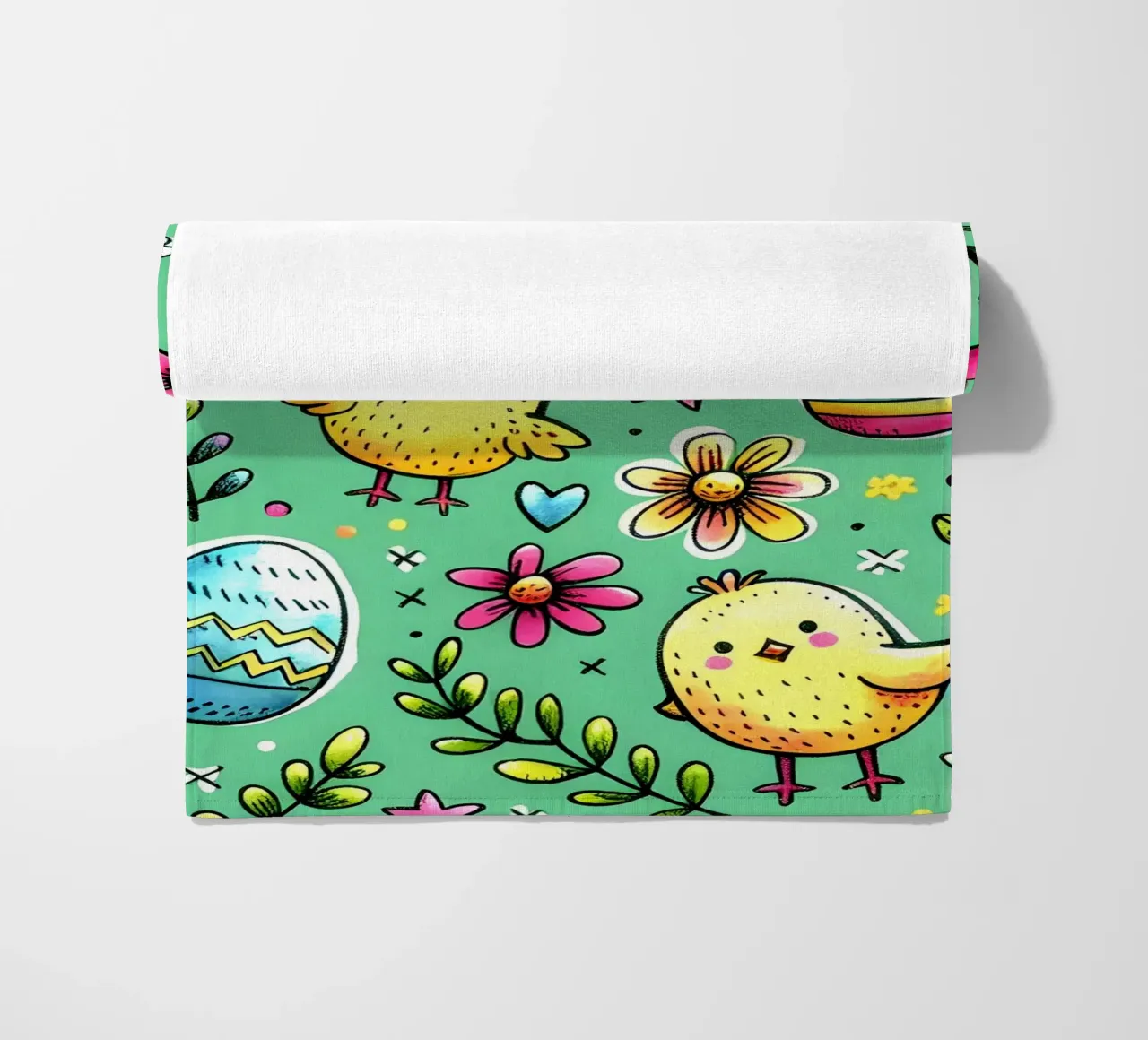 Paaskuikens Doodles strandhanddoek van Happy Littles