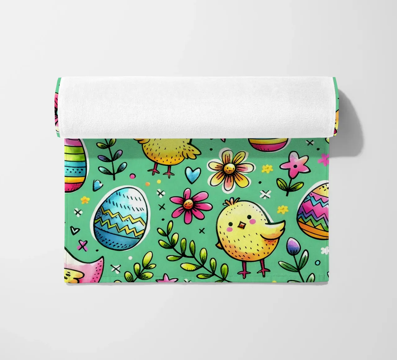 Paaskuikens Doodles strandhanddoek van Happy Littles