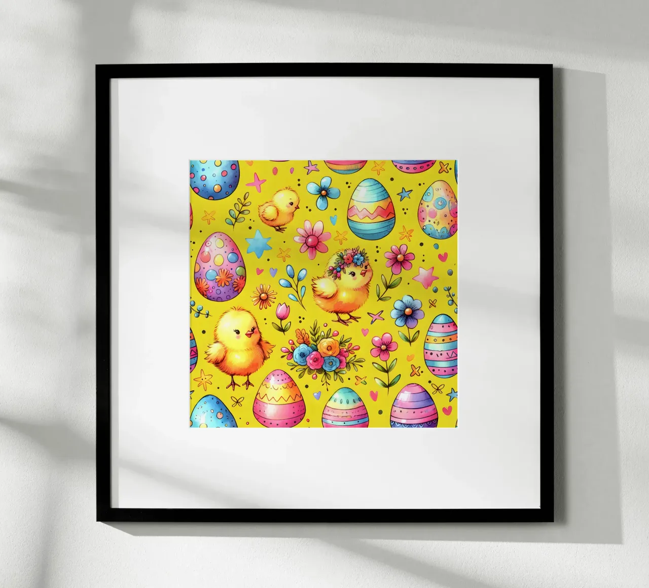 Scarabocchi di pulcini di Pasqua poster da Happy Littles