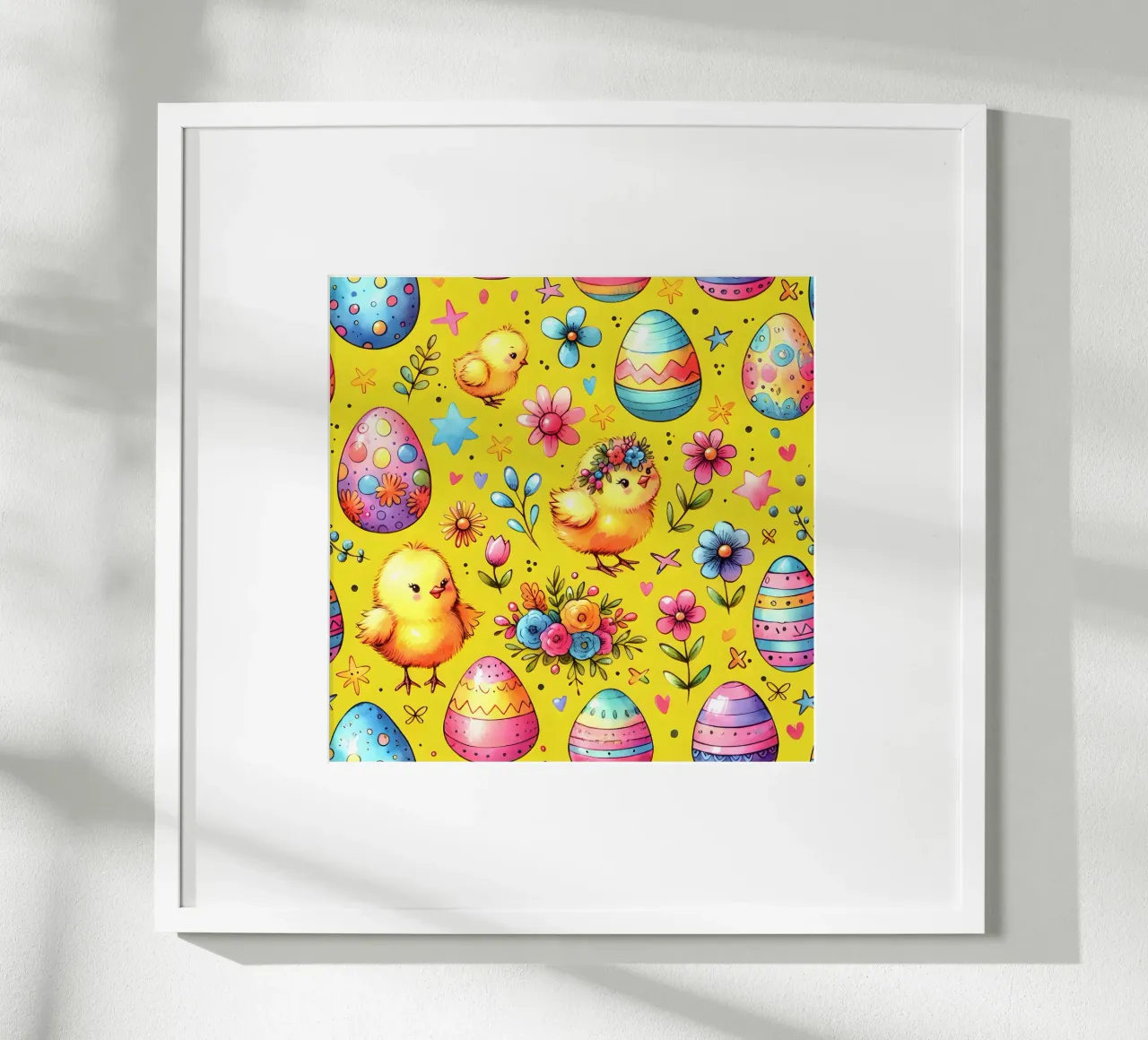Scarabocchi di pulcini di Pasqua poster da Happy Littles