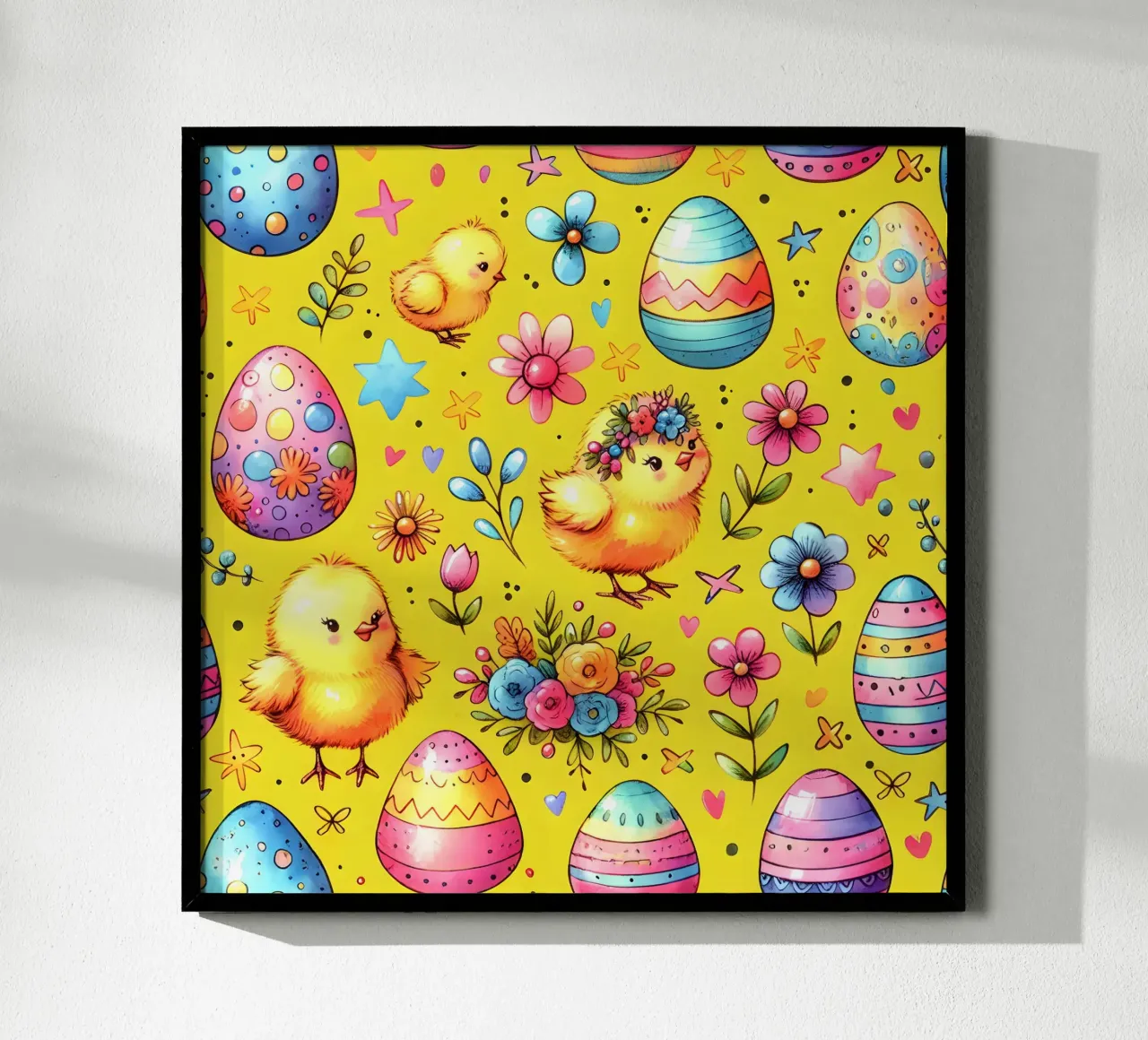Scarabocchi di pulcini di Pasqua poster da Happy Littles