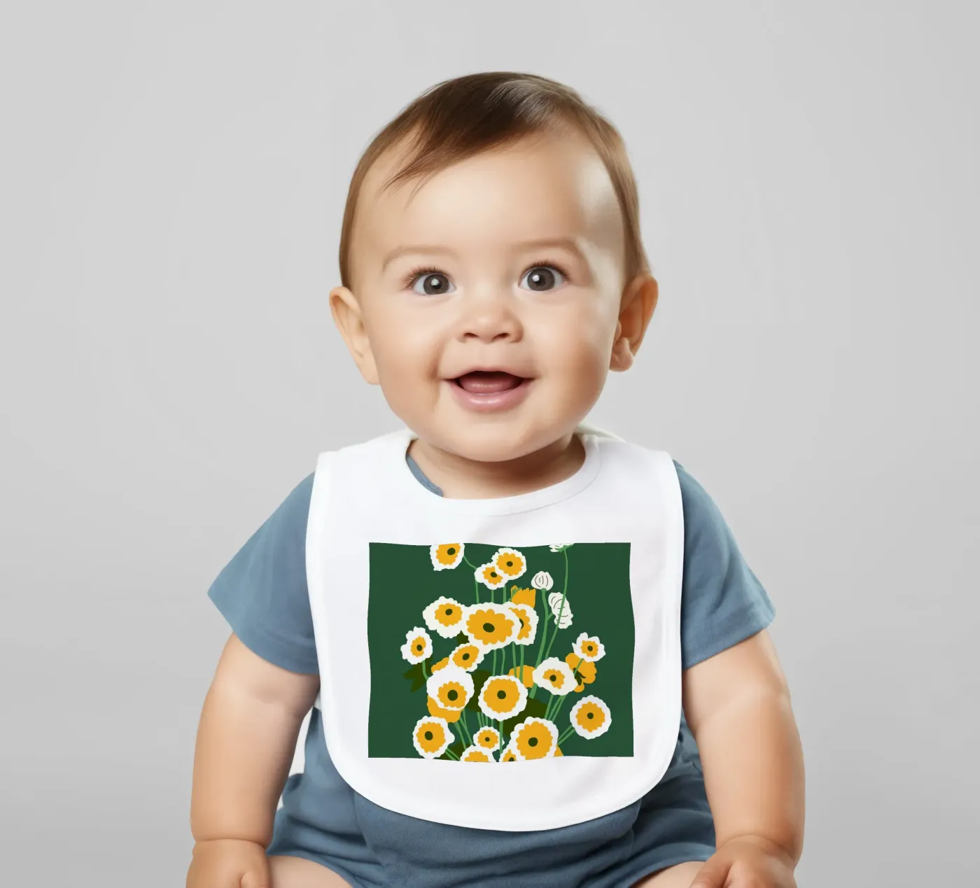 Bruine pot baby slabbetje van Kintsugi99