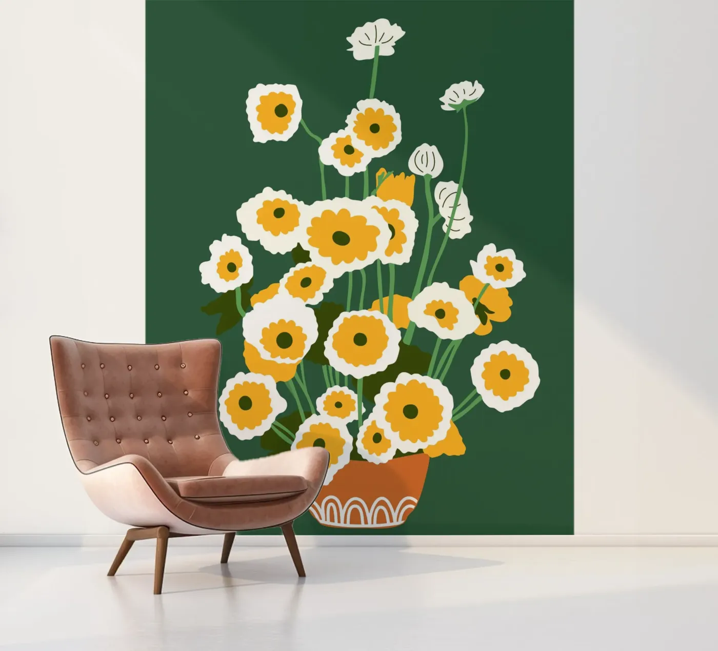 Bruine pot fotobehang van Kintsugi99
