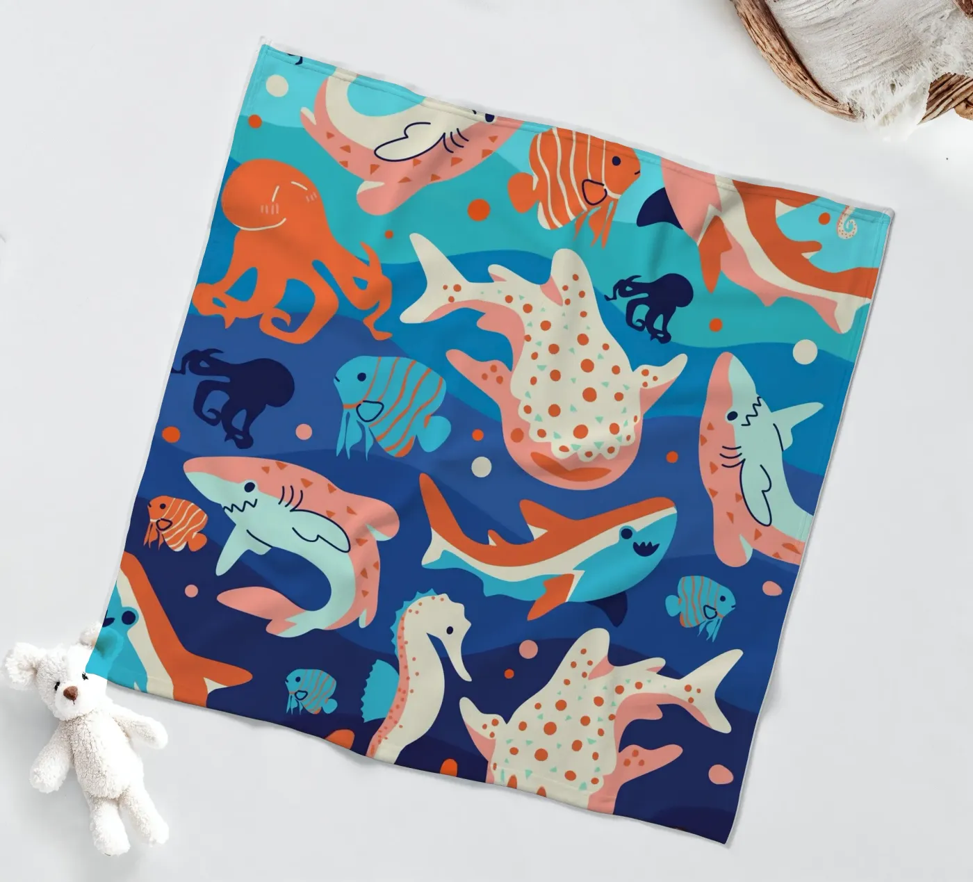 Ocean Wonders plaid polaire de Kintsugi99