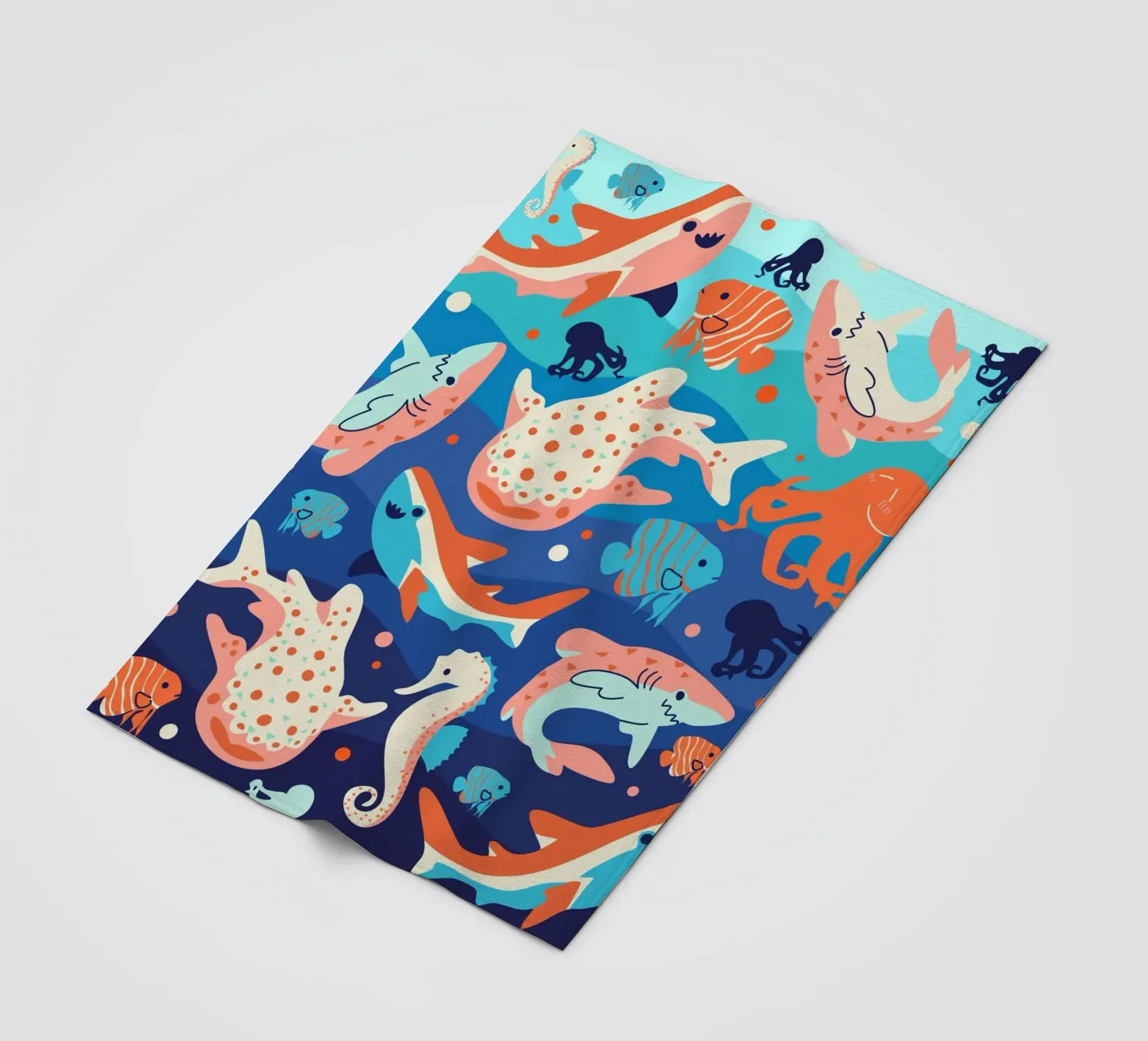 Ocean Wonders plaid polaire de Kintsugi99