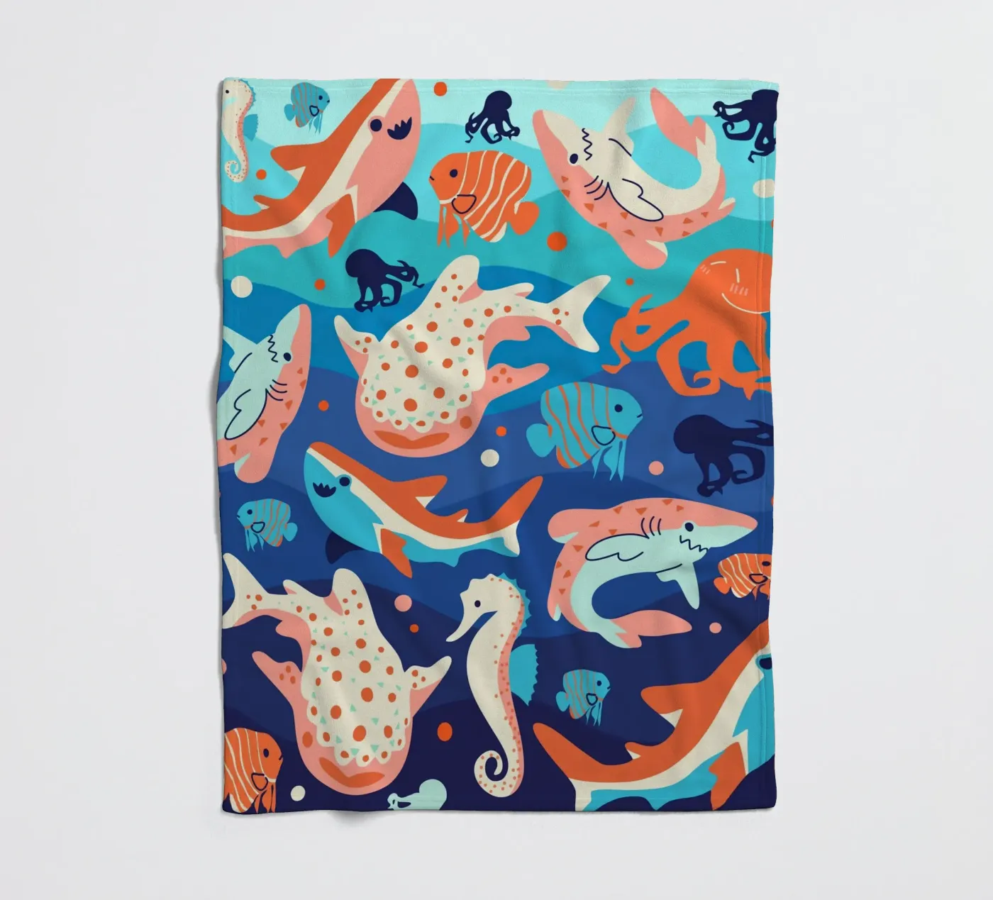 Ocean Wonders plaid polaire de Kintsugi99