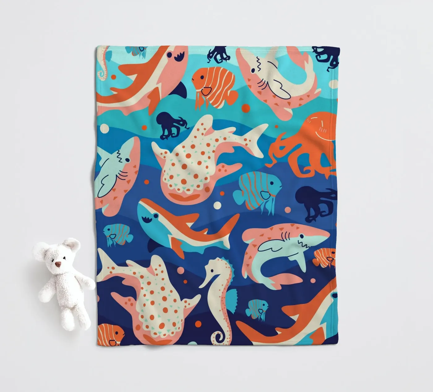 Ocean Wonders plaid polaire de Kintsugi99