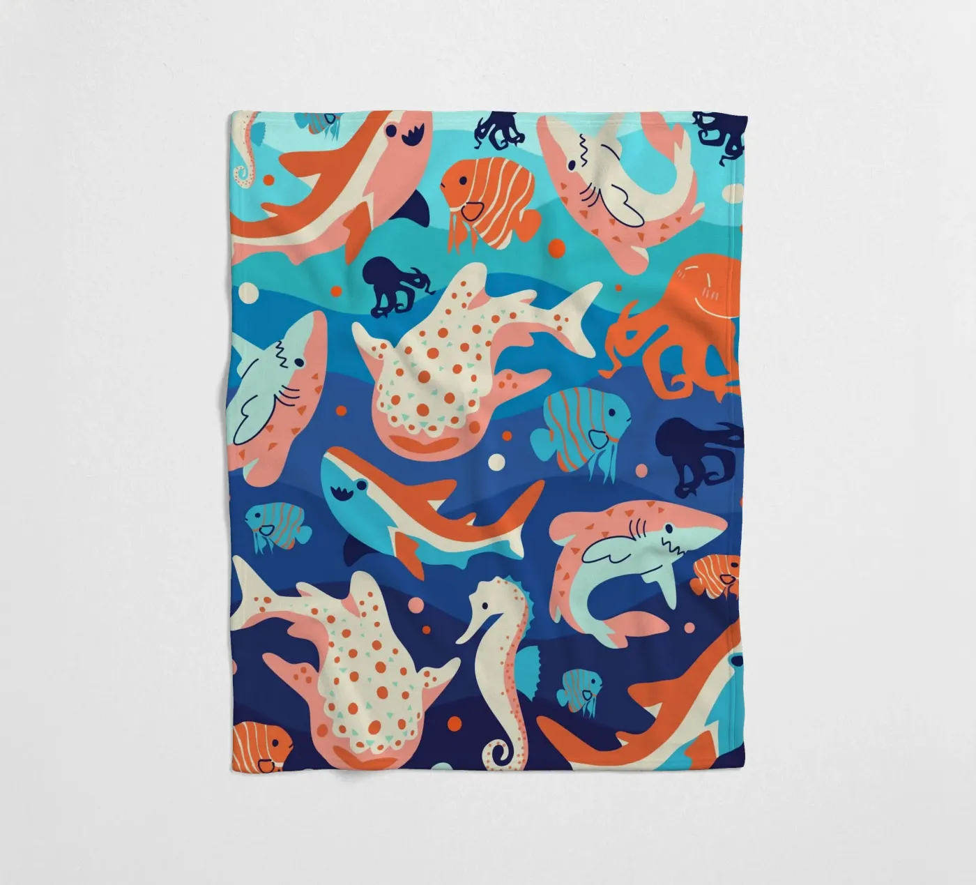 Ocean Wonders plaid polaire de Kintsugi99