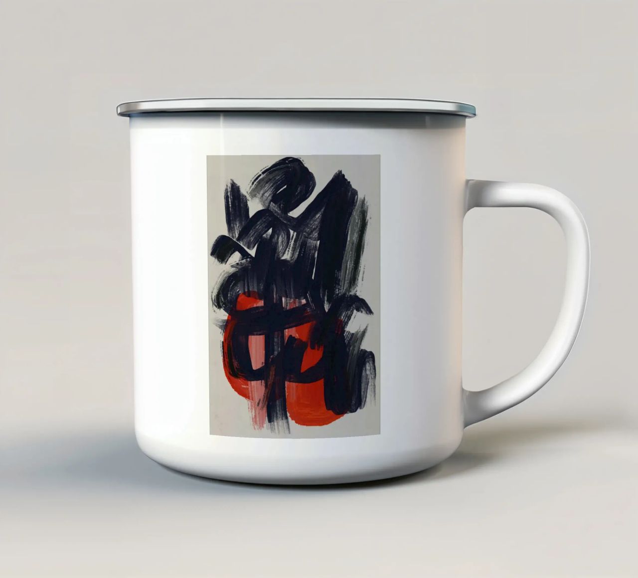 Colpi direzionali a secco astratti tazza in smalto da Little Dean