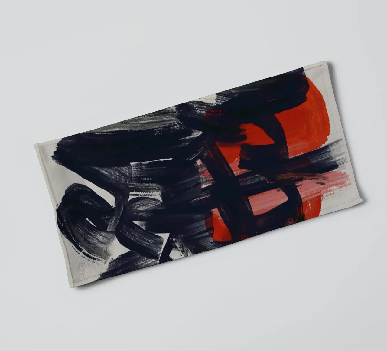 Dry directional strokes abstract towel by Little Dean