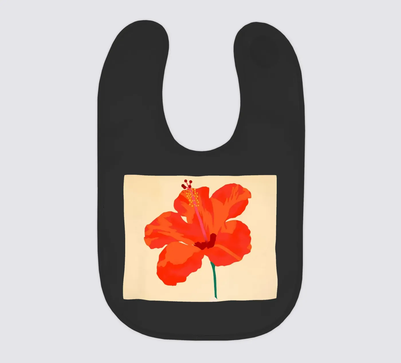 Hibiscus Affection baby bib by Kintsugi99