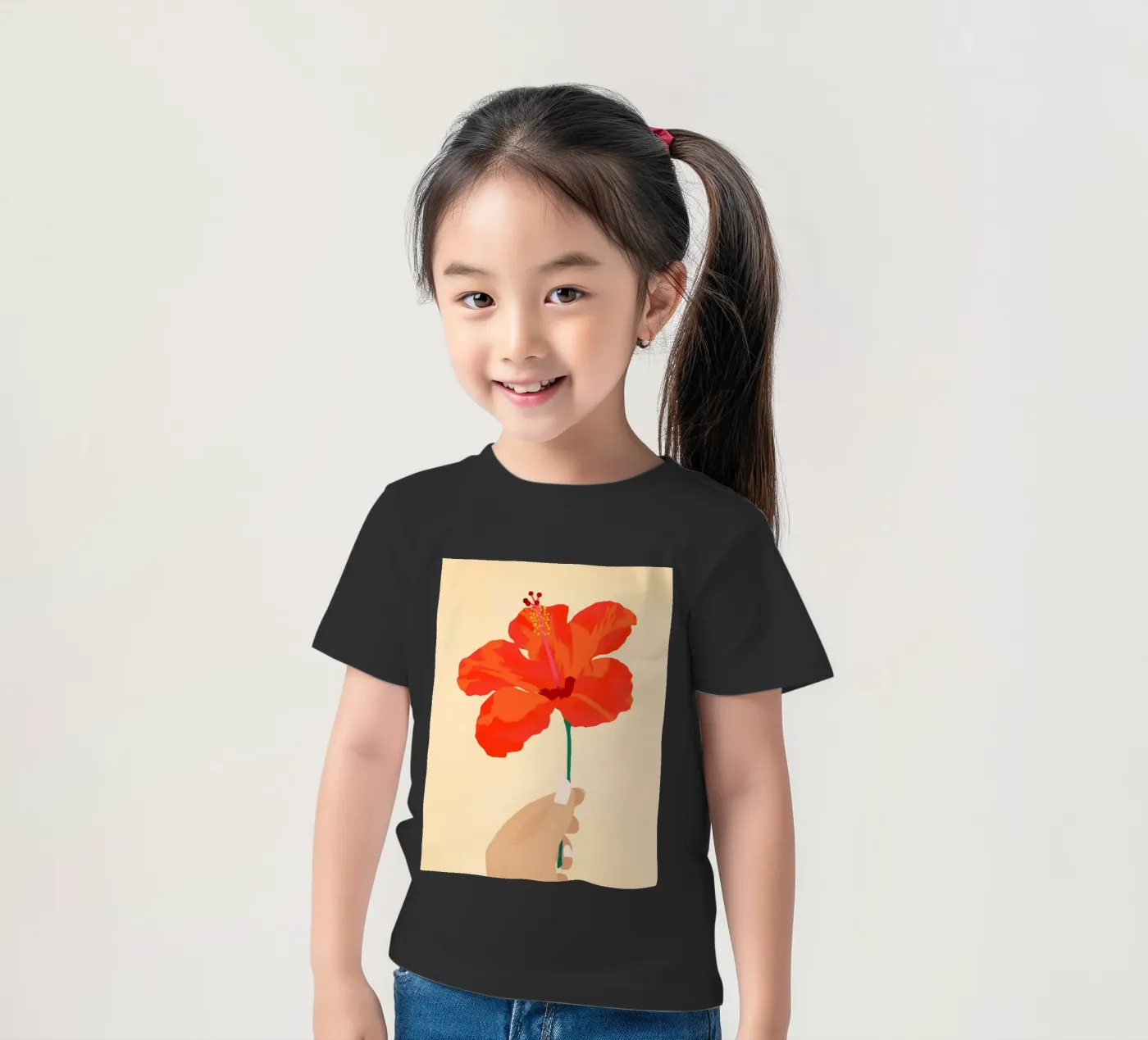 Hibiscus Affection kids t-shirt by Kintsugi99