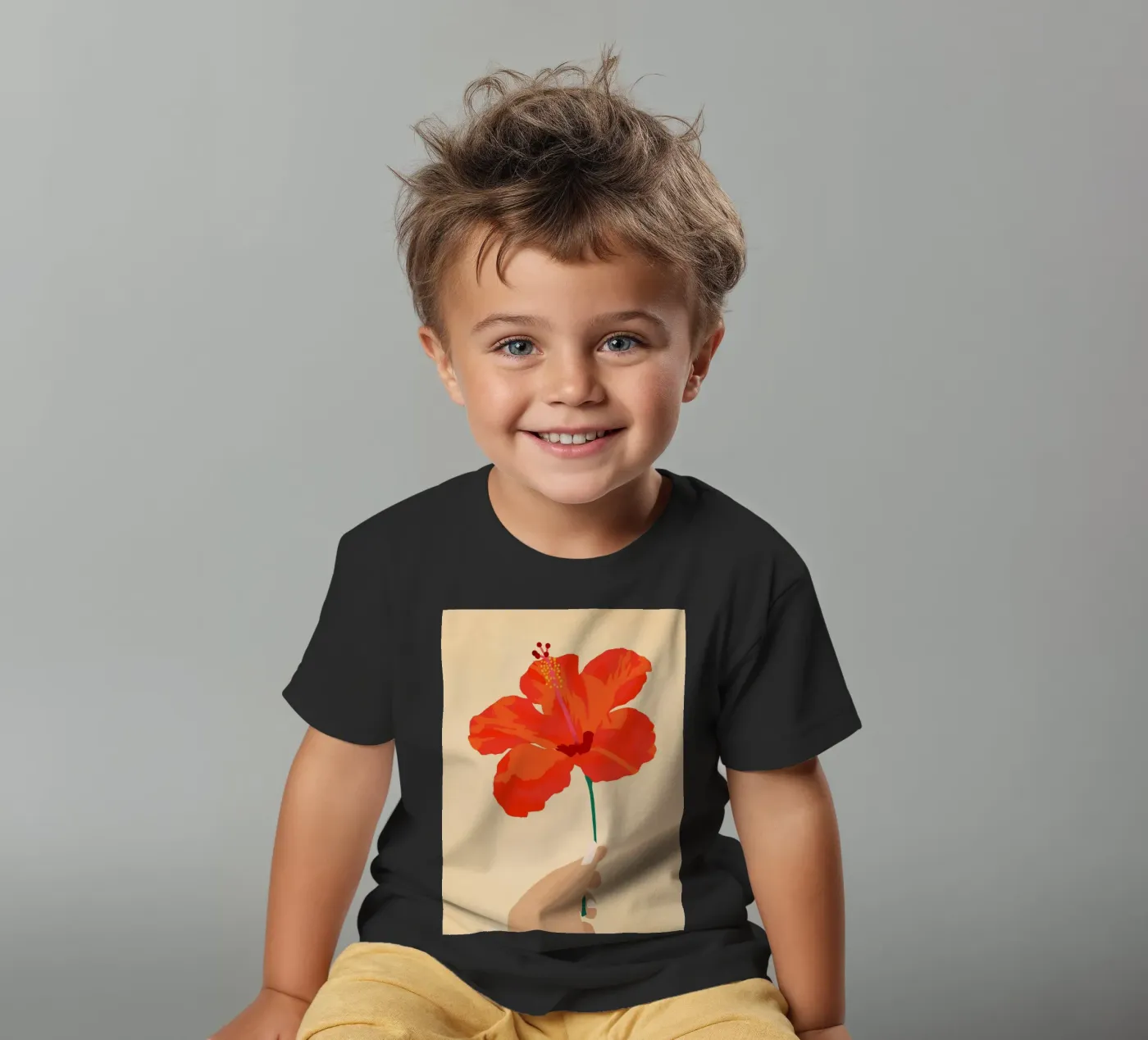 Hibiscus Affection kids t-shirt by Kintsugi99