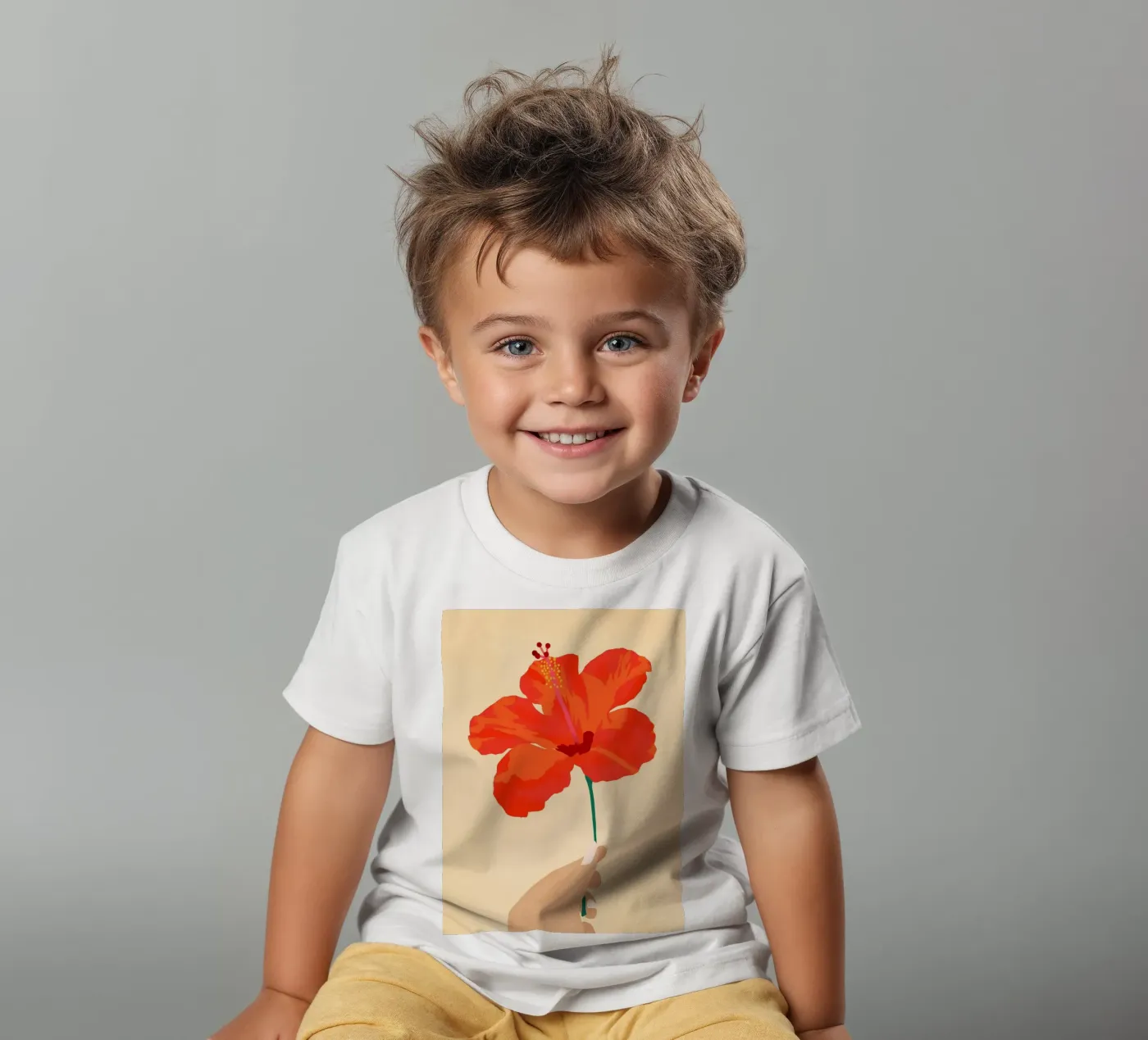 Hibiscus Affection kids t-shirt by Kintsugi99