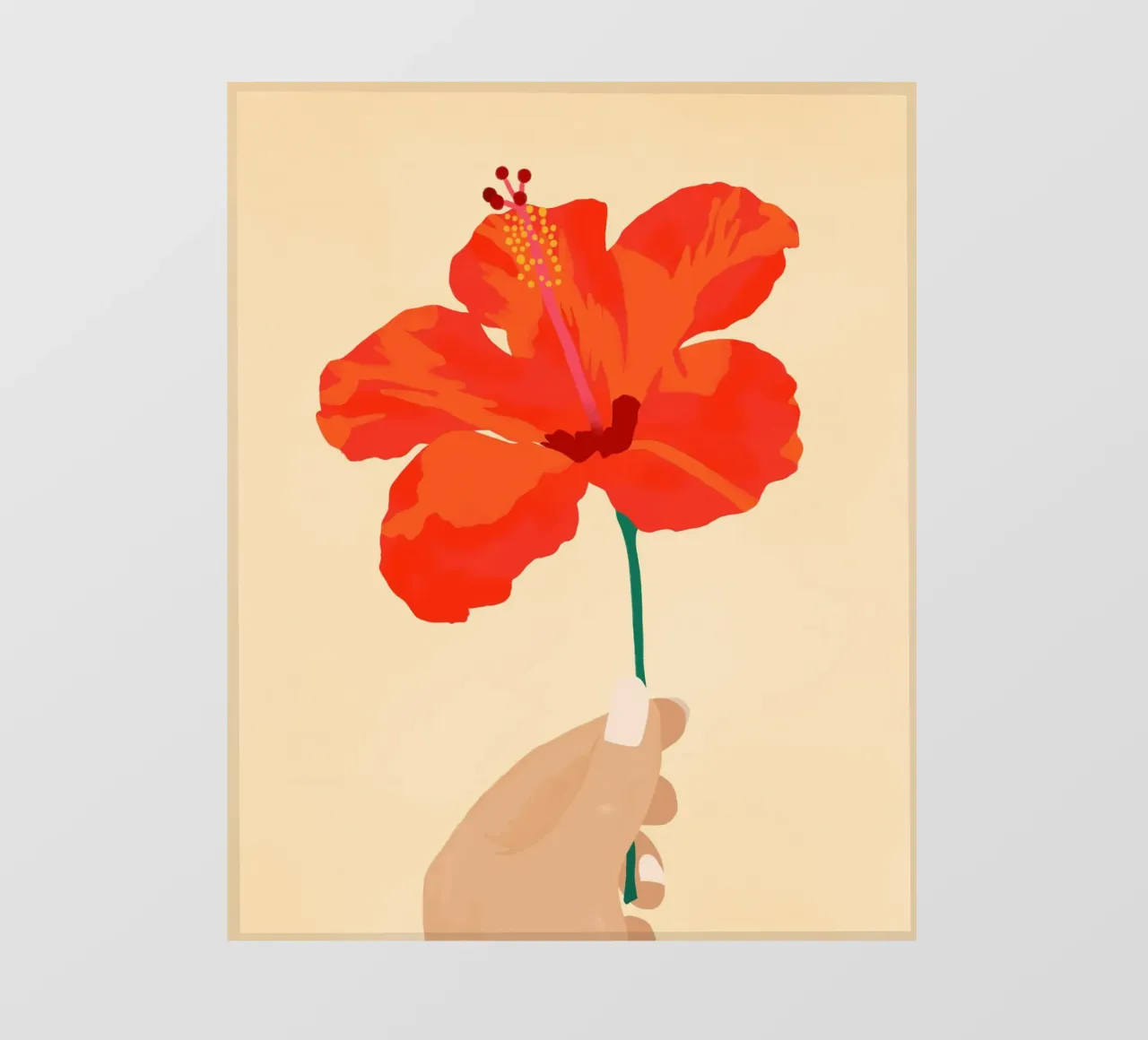 Affetto per l'ibisco telo in pvc da Kintsugi99