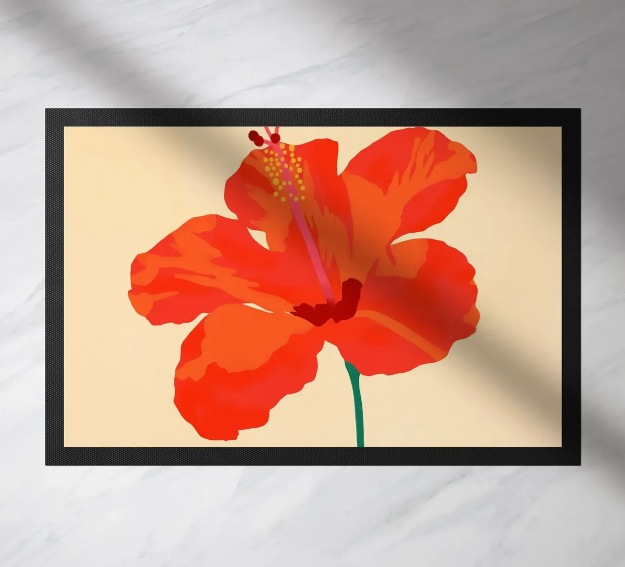 Hibiscus Affection doormat by Kintsugi99