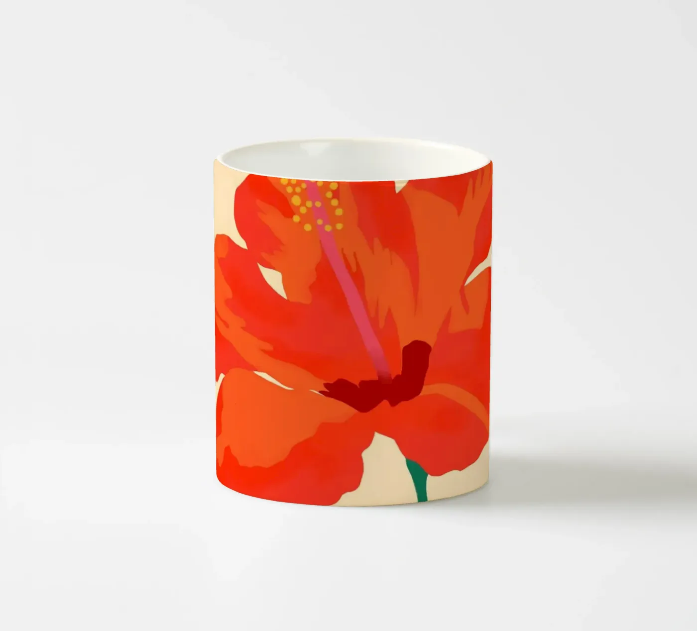 Hibiscus Affection ceramic mug by Kintsugi99