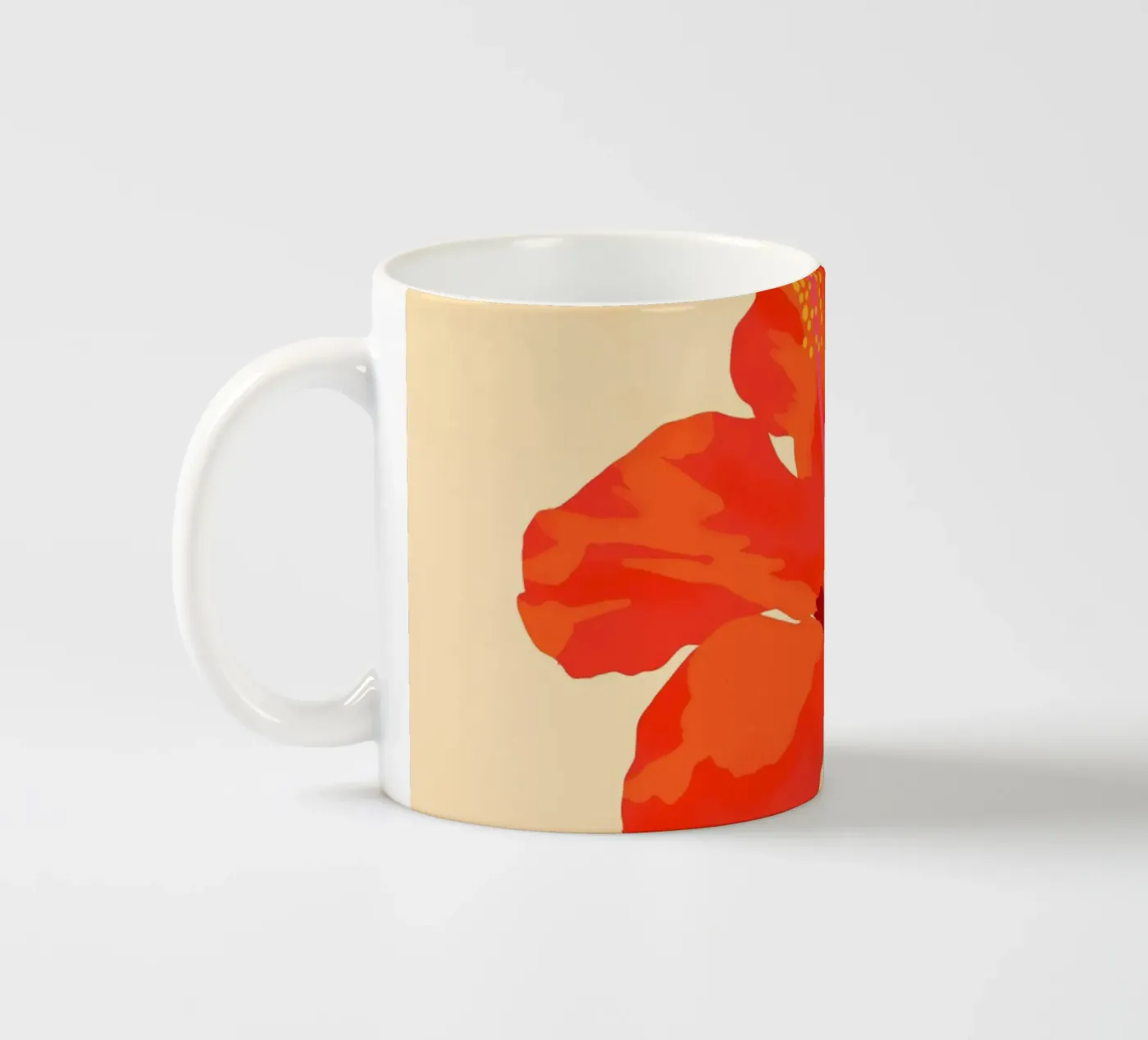 Hibiscus Affection ceramic mug by Kintsugi99