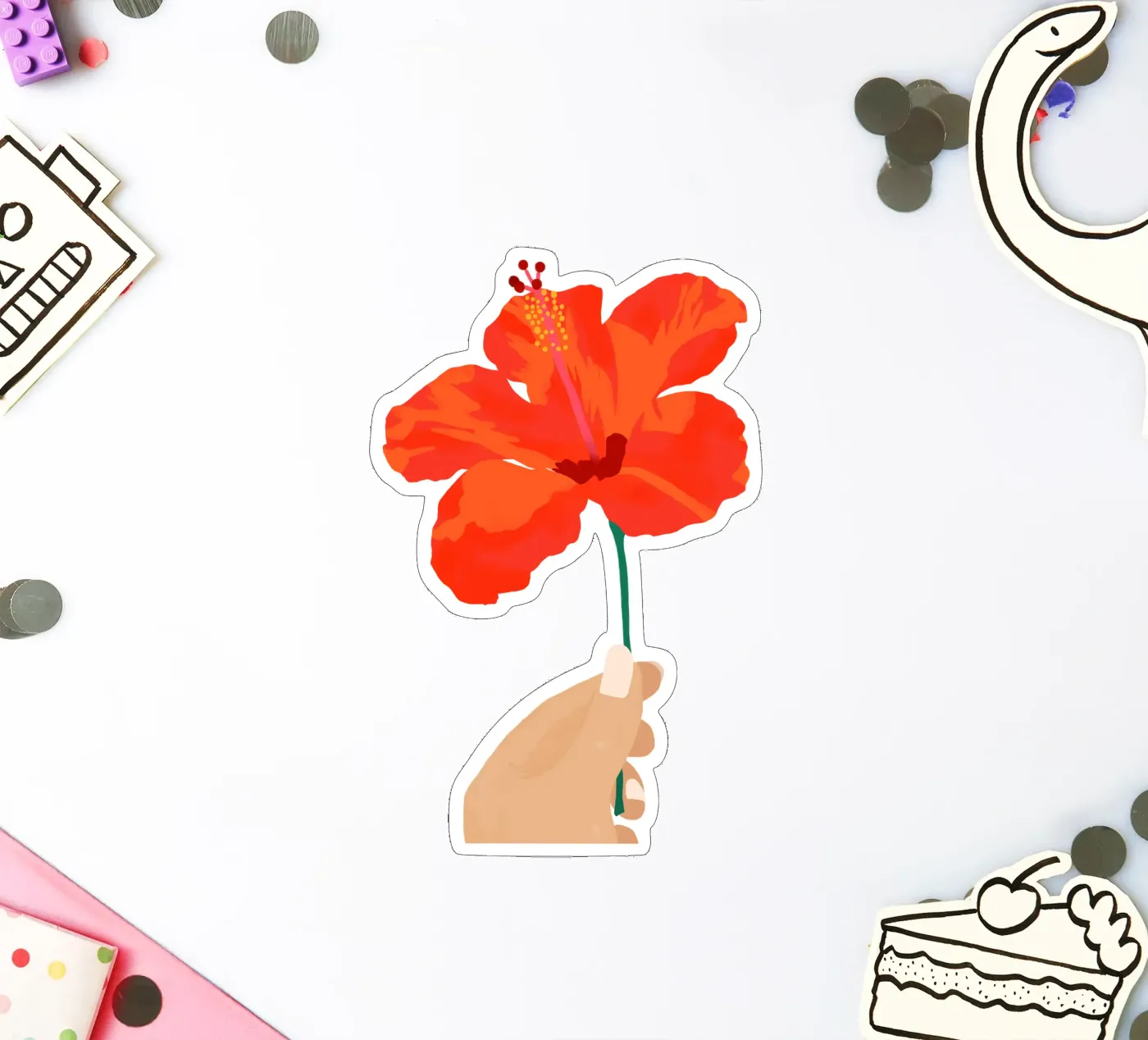 Hibiscus Affection sticker by Kintsugi99