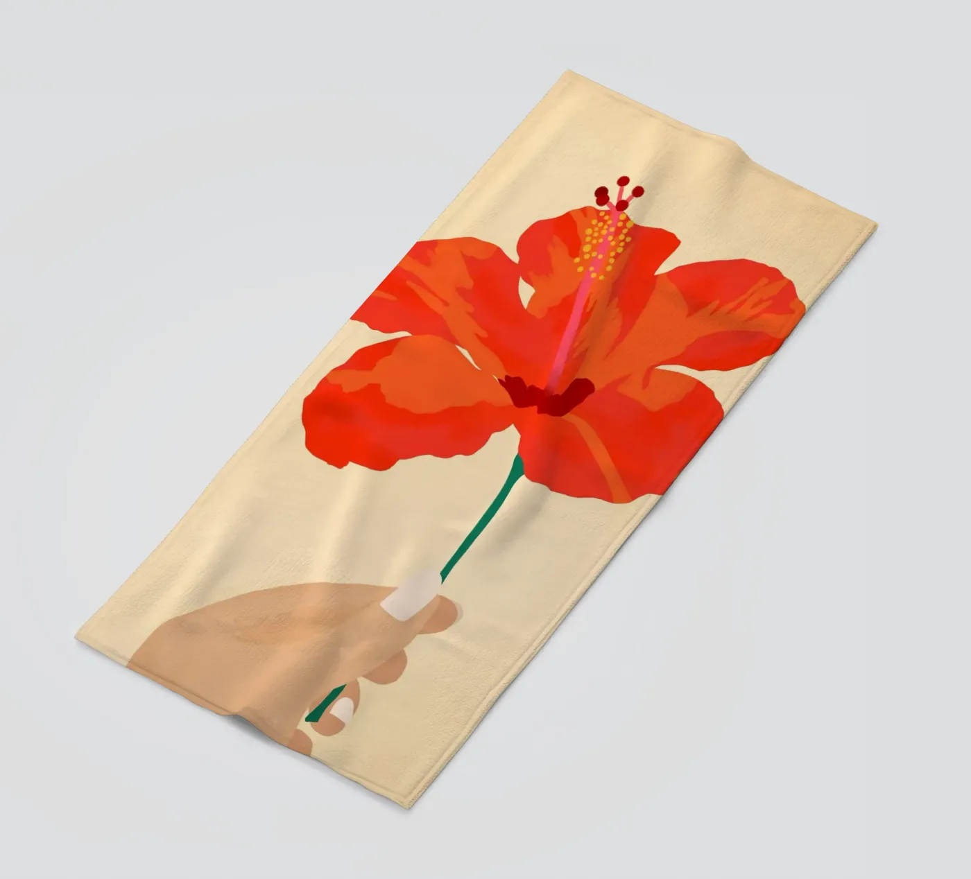 Hibiscus Affection beach towel by Kintsugi99
