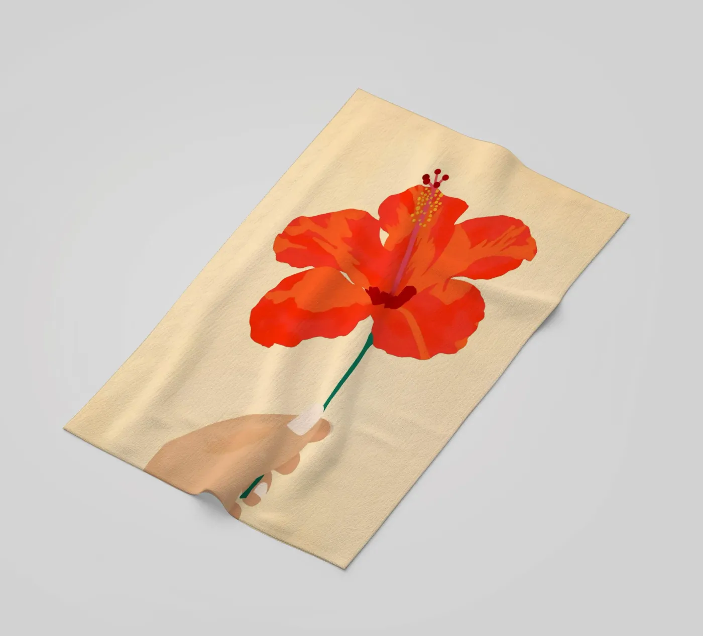Hibiscus Affection beach towel by Kintsugi99