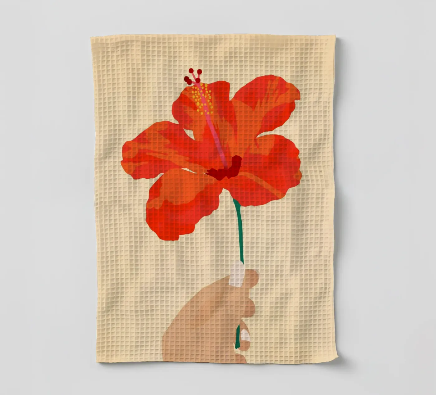 Hibiscus Affection Geschirrtuch von Kintsugi99