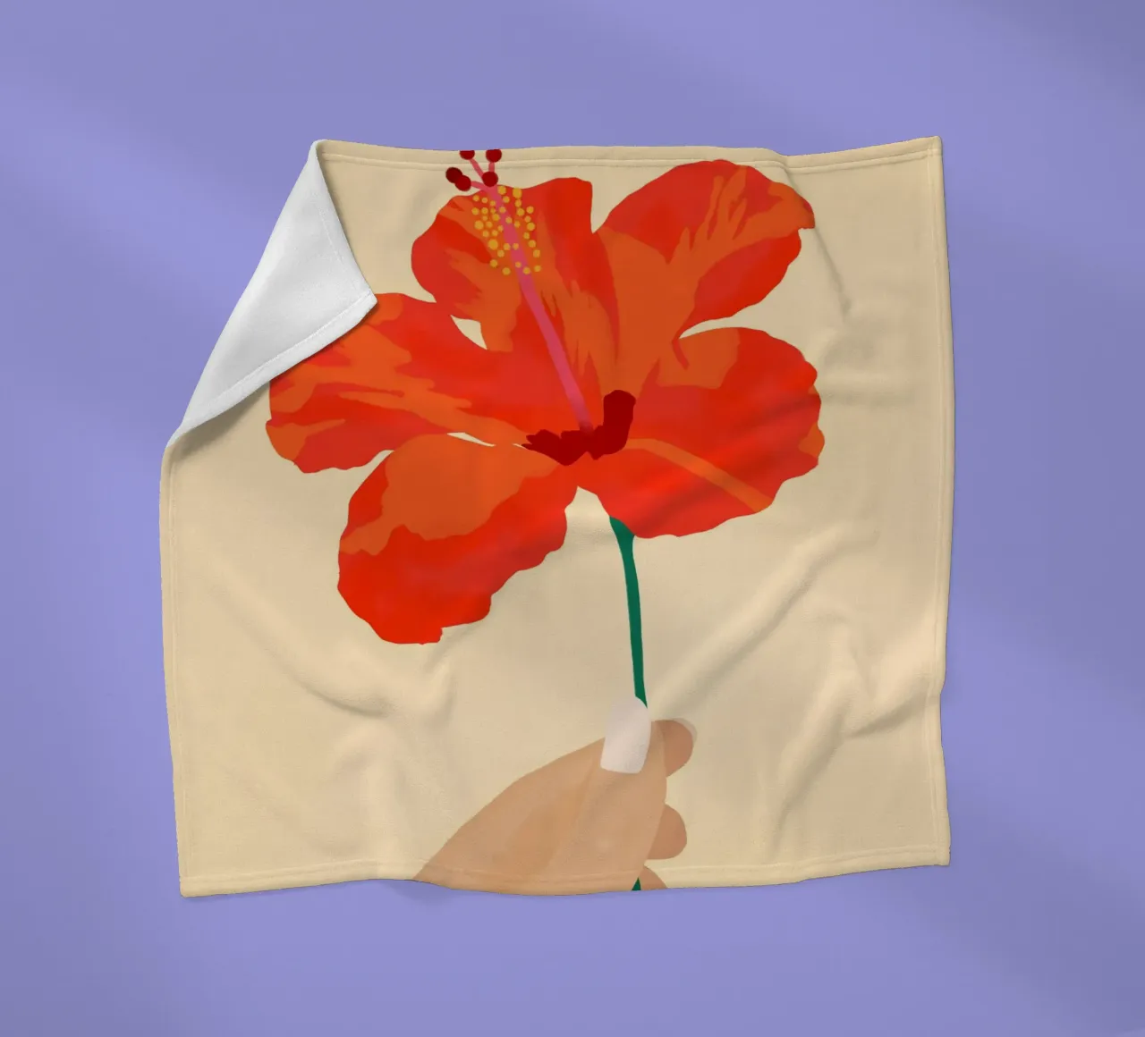 Hibiscus Genegenheid fleecedeken van Kintsugi99