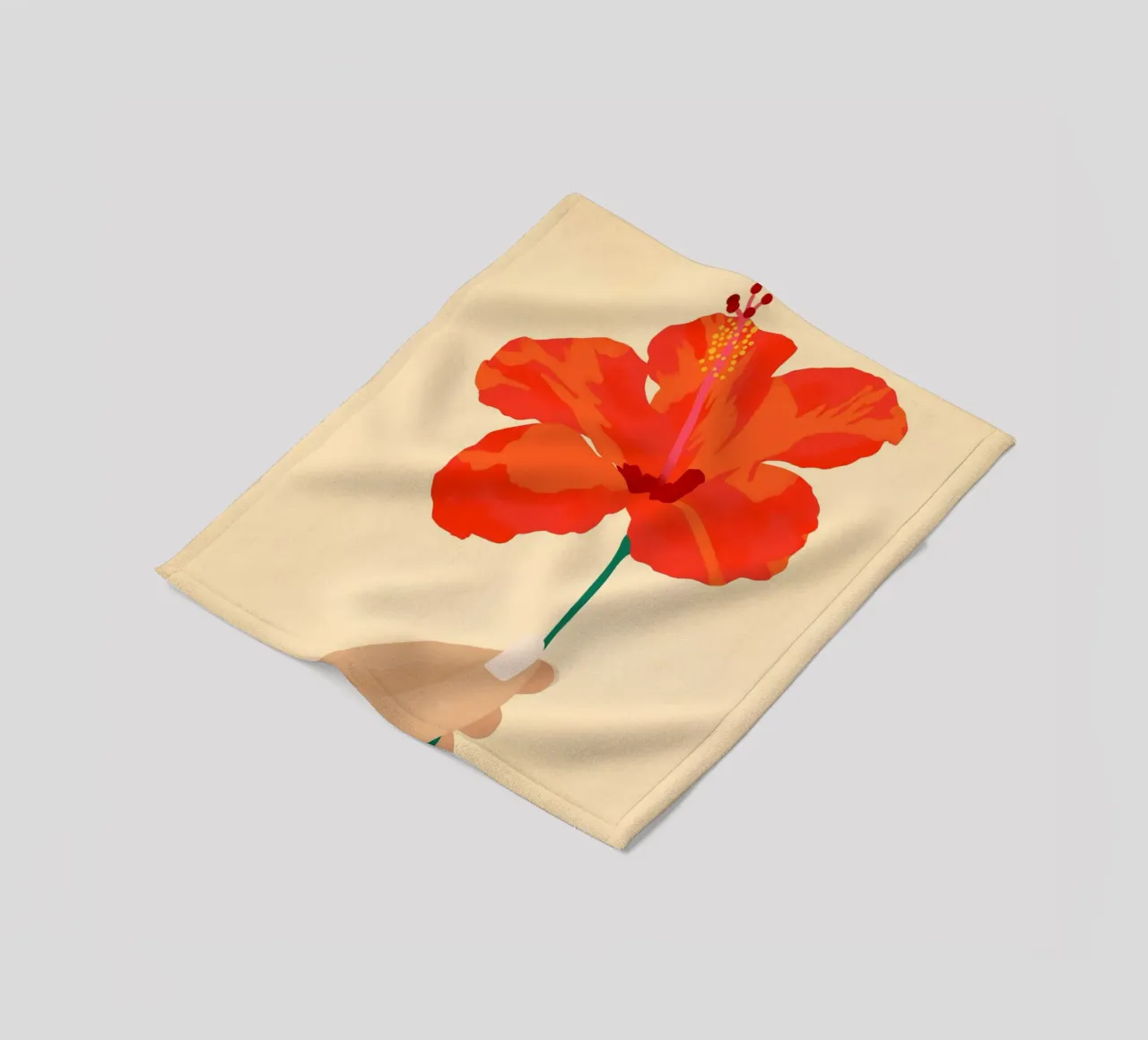 Hibiscus Genegenheid fleecedeken van Kintsugi99