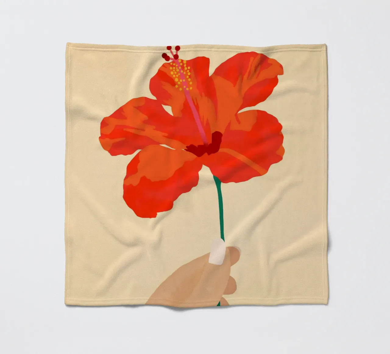 Hibiscus Genegenheid fleecedeken van Kintsugi99