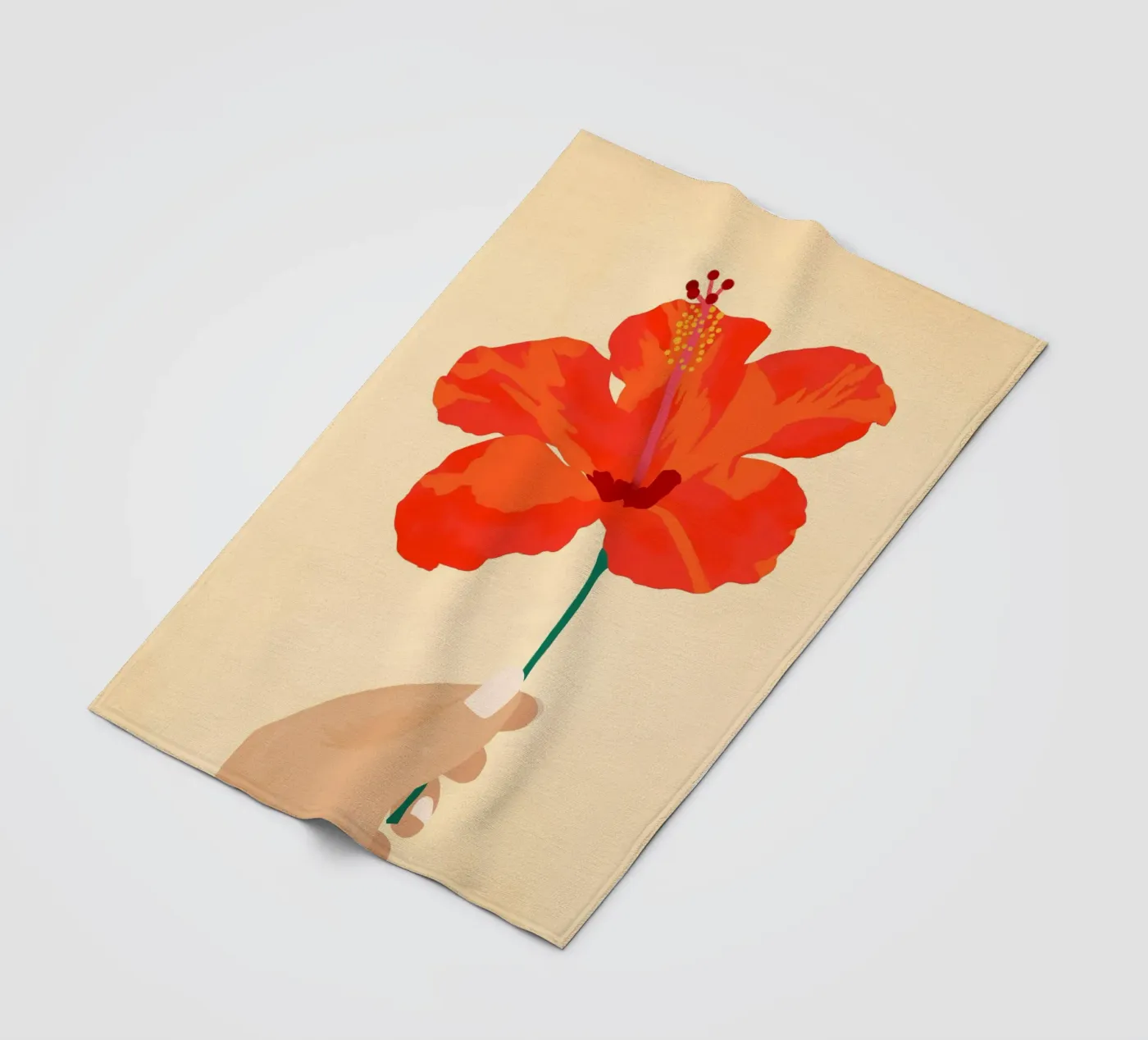 Hibiscus Affection Fleecedecke von Kintsugi99