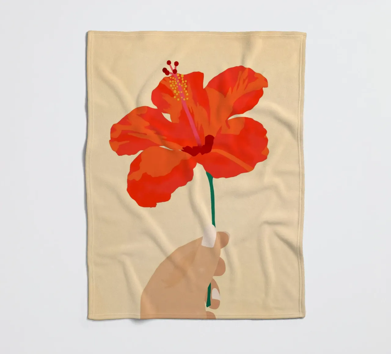 Hibiscus Genegenheid fleecedeken van Kintsugi99