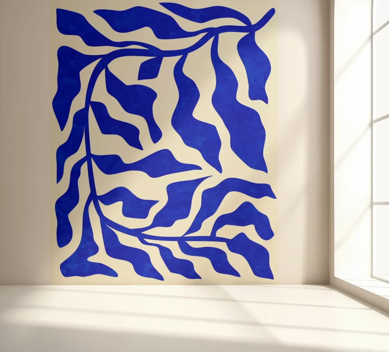 Indigo Elegantie fotobehang van Kintsugi99